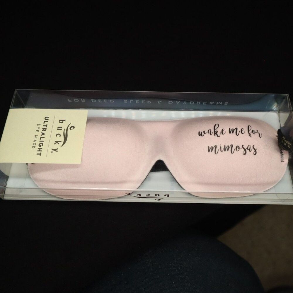 Bucky Ultralight Eye Mask Pink "Wake Me For Mimosas"